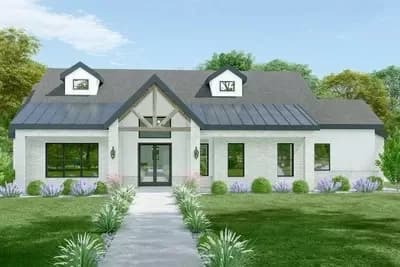2617 Square Foot 3-Bed Contemporary Hill Country House Plan