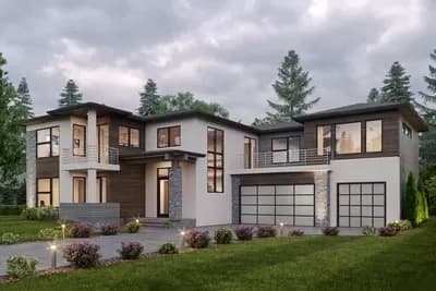 Contemporary House Plan with Second-level Living Space and Master Suite