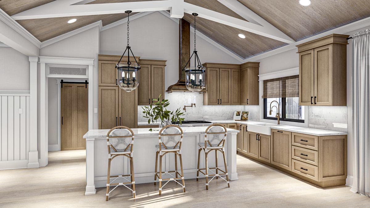 Plan 623252DJ: 3-Bed Modern Farmhouse Plan with Home Office and Large Rear Porch - 2412 Sq Ft - Image #7 - Country, Craftsman, Modern Farmhouse, New American, Ranch