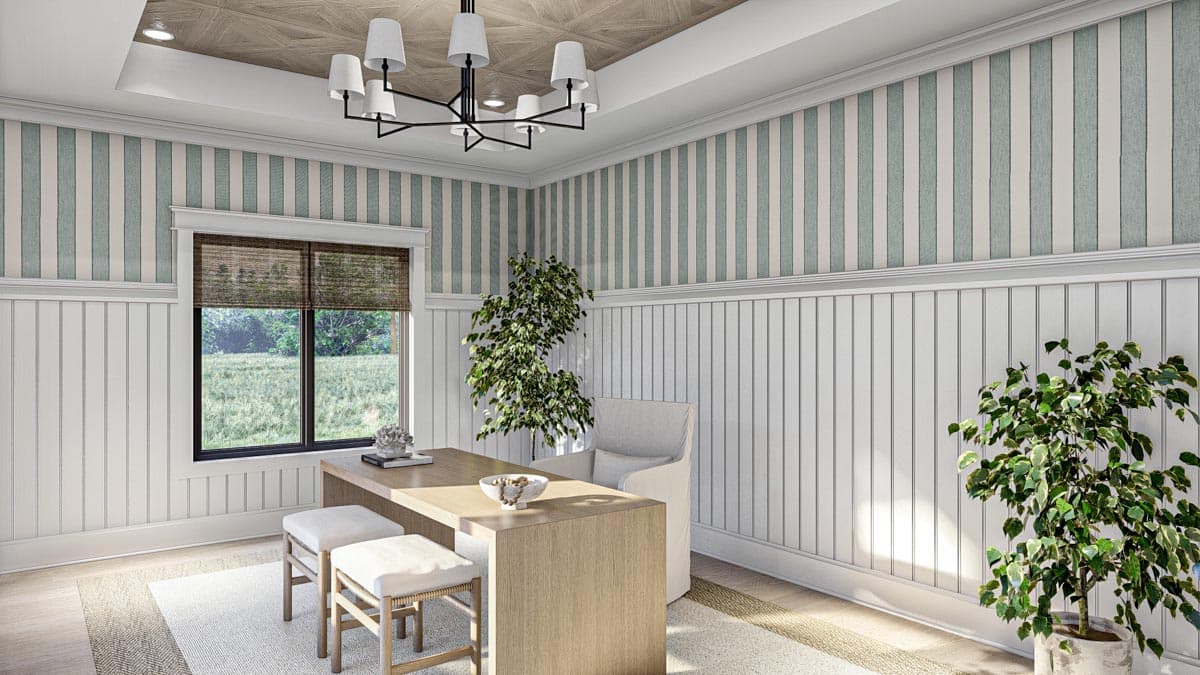 Plan 623252DJ: 3-Bed Modern Farmhouse Plan with Home Office and Large Rear Porch - 2412 Sq Ft - Image #8 - Country, Craftsman, Modern Farmhouse, New American, Ranch