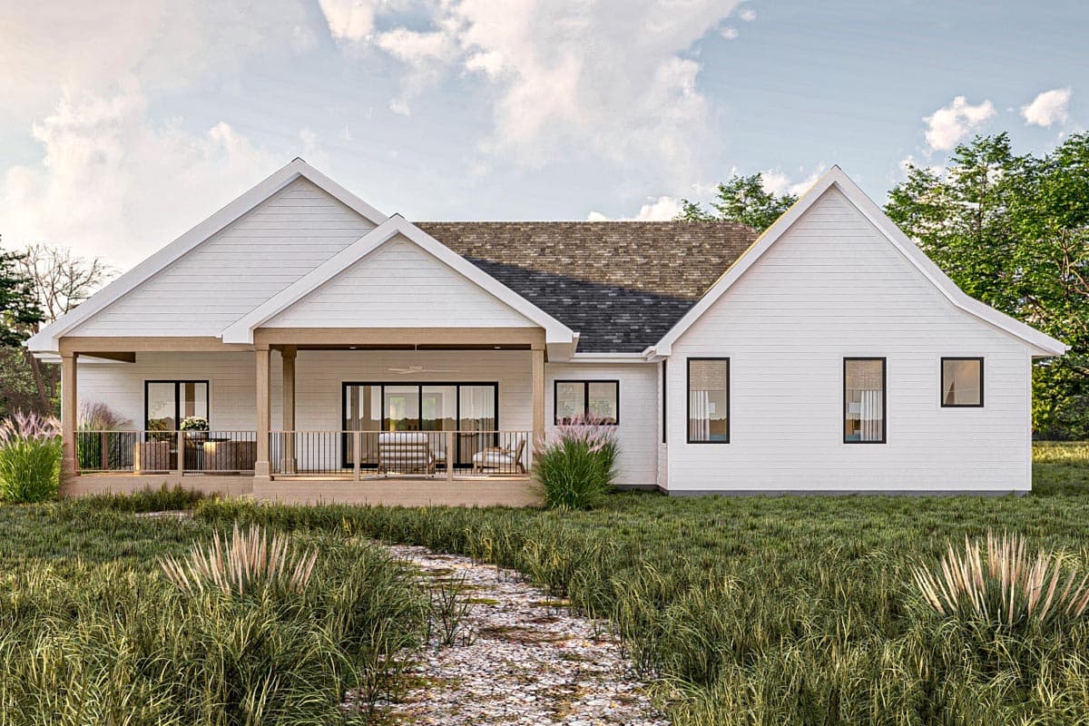 Plan 623252DJ: 3-Bed Modern Farmhouse Plan with Home Office and Large Rear Porch - 2412 Sq Ft - Image #14 - Country, Craftsman, Modern Farmhouse, New American, Ranch