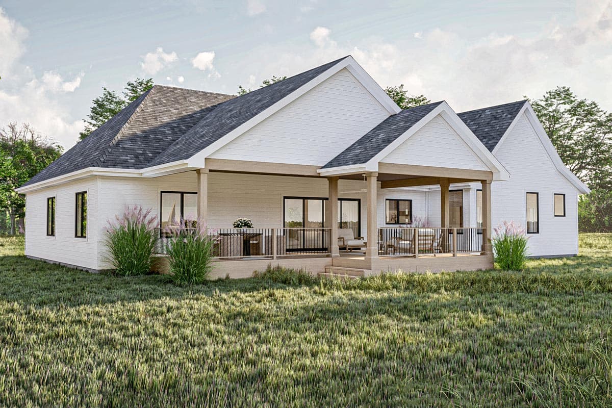 Plan 623252DJ: 3-Bed Modern Farmhouse Plan with Home Office and Large Rear Porch - 2412 Sq Ft - Image #15 - Country, Craftsman, Modern Farmhouse, New American, Ranch
