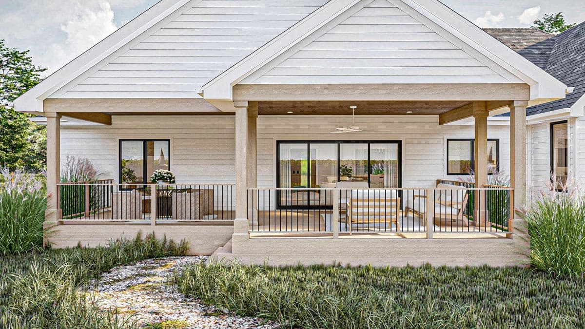 Plan 623252DJ: 3-Bed Modern Farmhouse Plan with Home Office and Large Rear Porch - 2412 Sq Ft - Image #16 - Country, Craftsman, Modern Farmhouse, New American, Ranch