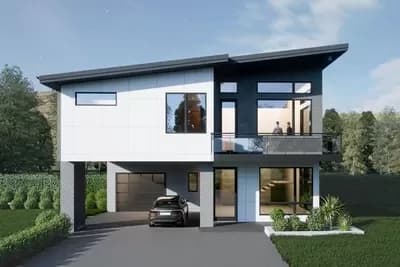 Contemporary House Plan with Tandem Garage