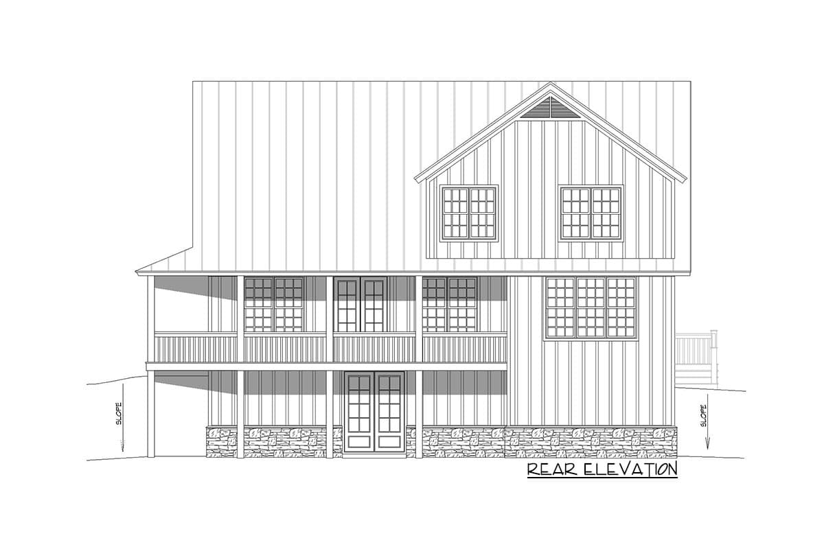 Plan 680144VR: Rustic Farmhouse with 2400 Square Feet of Living Space and Two Master Suites - Image #4 - Country, Craftsman, Farmhouse, Mountain, Rustic