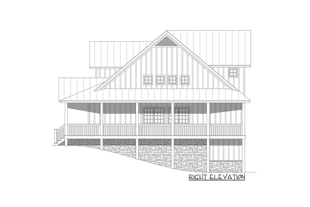 Plan 680144VR: Rustic Farmhouse with 2400 Square Feet of Living Space and Two Master Suites - Image #5 - Country, Craftsman, Farmhouse, Mountain, Rustic
