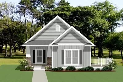 1373 Square Foot 3 Bed Cottage House Plan
