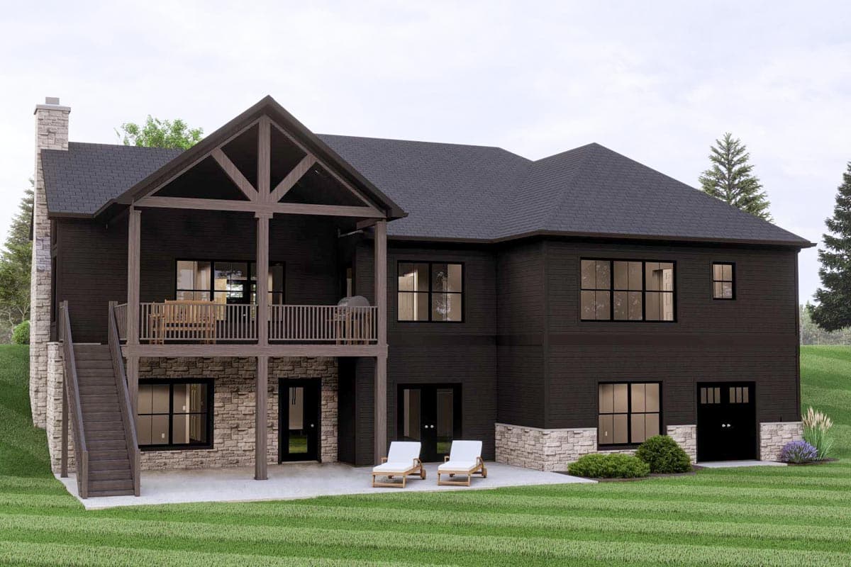 Plan 135237GRA: Rustic Country House Plan with Option to Finish Basement - 1881 Sq Ft - Image #4 - Country, Craftsman, Farmhouse, Mountain, Ranch, Rustic, Traditional