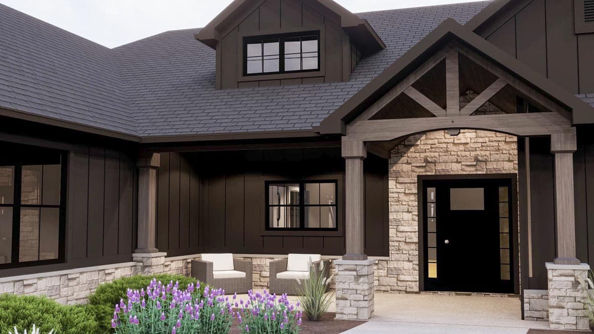 Plan 135237GRA: Rustic Country House Plan with Option to Finish Basement - 1881 Sq Ft - Image #6 - Country, Craftsman, Farmhouse, Mountain, Ranch, Rustic, Traditional