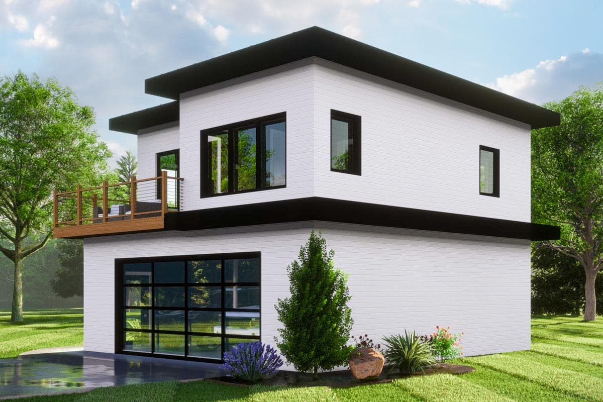 Plan 135235GRA: 647 Square Foot ADU with 2 Beds and a Modern Exterior - Image #4 - Carriage, Contemporary, Modern