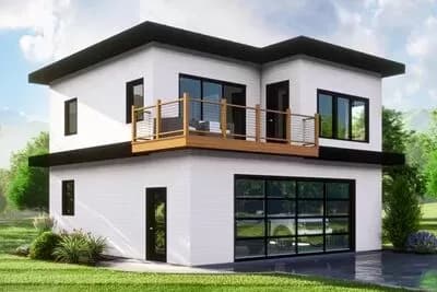 647 Square Foot ADU with 2 Beds and a Modern Exterior