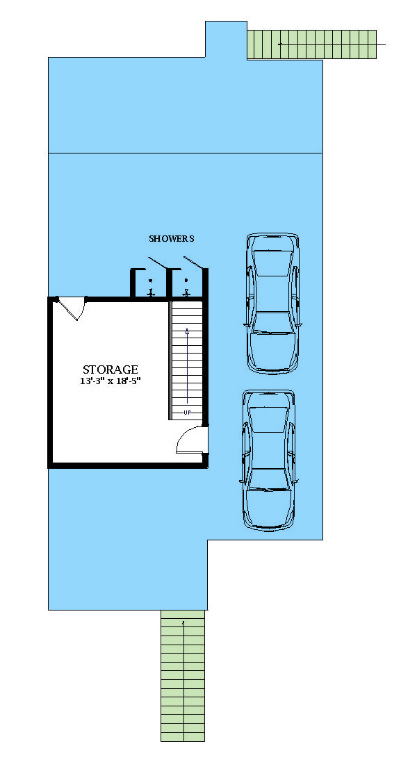 Plan 46490LA: 2144 Square Foot 4-Bed Coastal Cottage House Plan - Floor Plan - Lower Level Drive-Under Garage - Beach, Cape Cod, Coastal, Coastal Contemporary