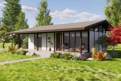 507 Square Foot Modern ADU with Sloping Roof