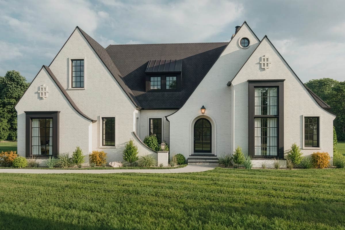 Plan image - 93194EL:Transitional Tudor House Plan Under 2400 Square Feet with Bonus Expansion