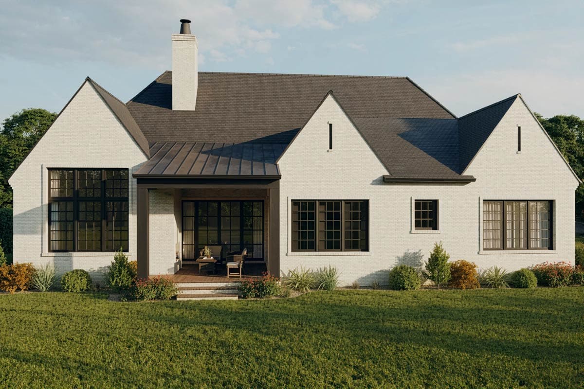 Plan 93194EL: Transitional Tudor House Plan Under 2400 Square Feet with Bonus Expansion - Image #2 - Acadian, Contemporary, European, Southern, Transitional, Tudor