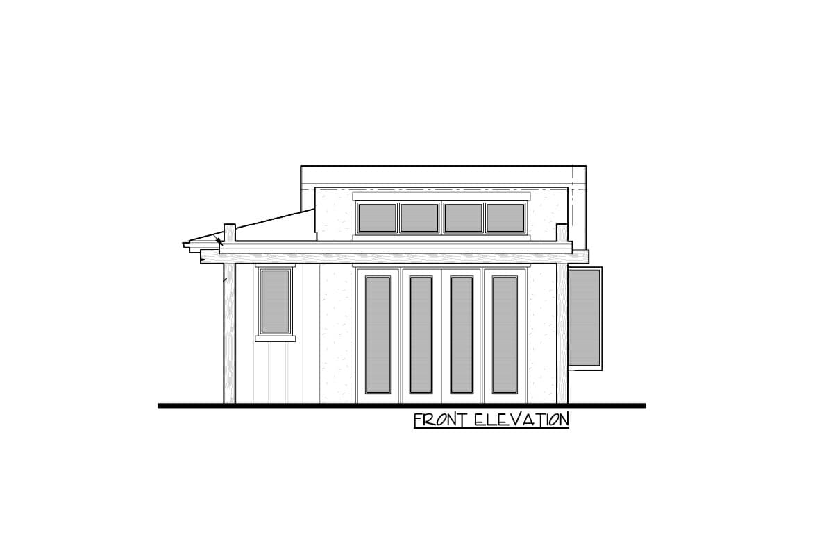 Plan 95209RW: 280 Square Foot Backyard Office Retreat - Image #7 - Contemporary, Craftsman
