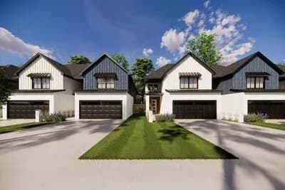 New American Duplex House Plan with Match 3 Bed 1622 Square Foot Units