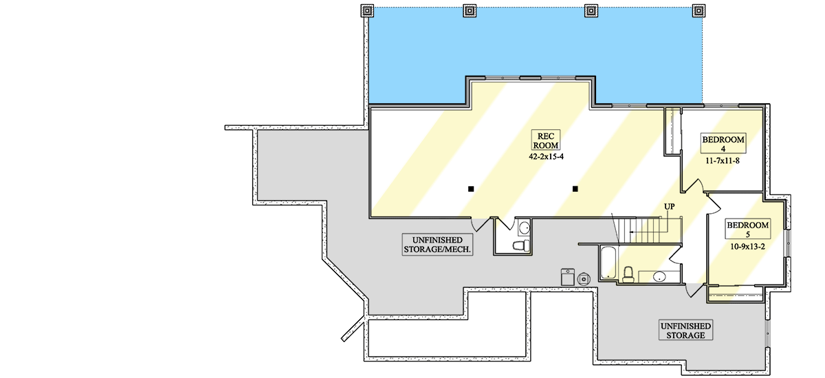 Plan 95210RW: Mountain Ranch House Plan with Optional Finished Basement Under 2200 Sq Ft - Floor Plan - Optional Lower Level - Country, Craftsman, Mountain, Ranch, Rustic