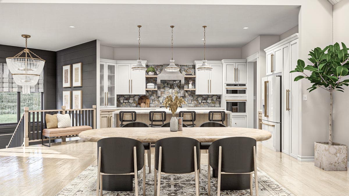 Plan 623253DJ: 2500 Square Foot Modern Cottage with Hidden Library - Image #8 - Cottage, Country, European, New American, Ranch, Transitional