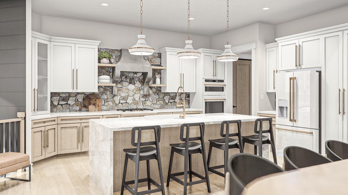 Plan 623253DJ: 2500 Square Foot Modern Cottage with Hidden Library - Image #9 - Cottage, Country, European, New American, Ranch, Transitional