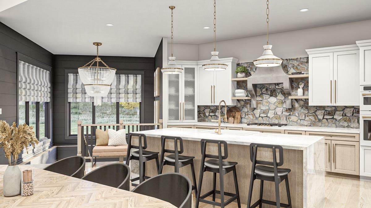 Plan 623253DJ: 2500 Square Foot Modern Cottage with Hidden Library - Image #10 - Cottage, Country, European, New American, Ranch, Transitional