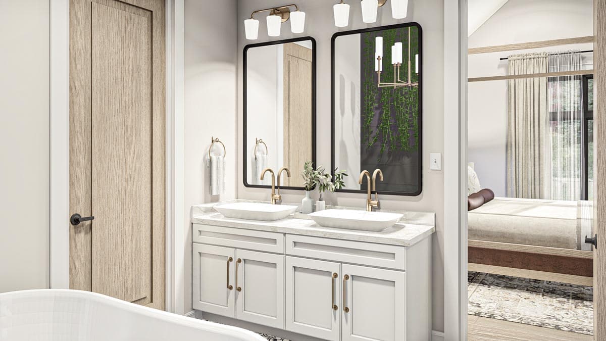 Plan 623253DJ: 2500 Square Foot Modern Cottage with Hidden Library - Image #14 - Cottage, Country, European, New American, Ranch, Transitional