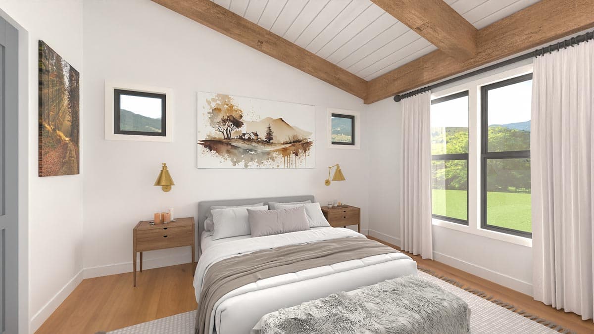 Plan 85411MS: 2316 Square Foot Modern Shed Roof House Plan with Flex Room Fourth Bedroom - Image #4 - Mid Century Modern, Modern, Northwest, Ranch