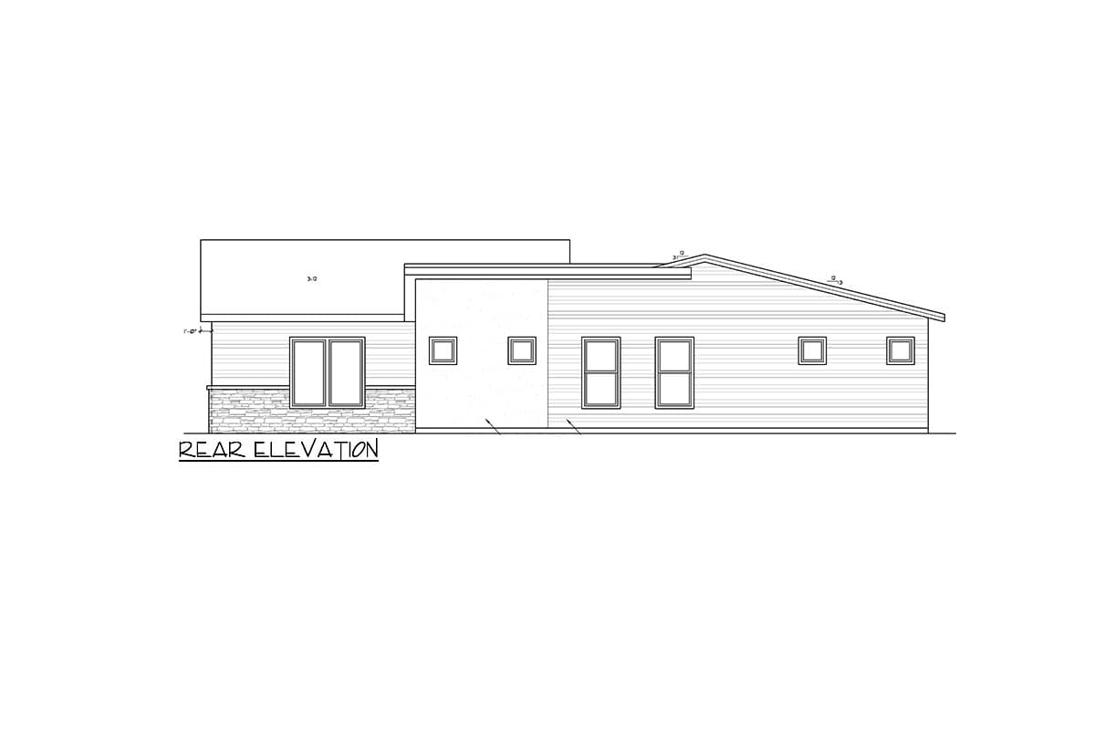 Plan 85411MS: 2316 Square Foot Modern Shed Roof House Plan with Flex Room Fourth Bedroom - Image #10 - Mid Century Modern, Modern, Northwest, Ranch