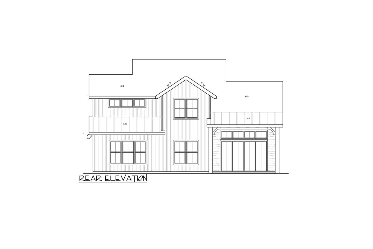 Plan 85415MS: 4 Bed American Gothic House Plan Under 2400 Square Feet with Garage Shop - Image #5 - European, New American, Transitional