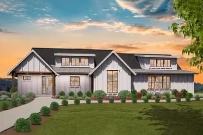 2006 Square Foot Modern Farmhouse Plan with Flexible Second Floor