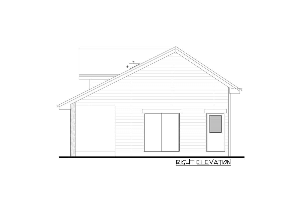 Plan 95212RW: 600 Square Foot ADU with Covered Porch - Image #5 - Cabin, Cottage, Country, Craftsman, Traditional