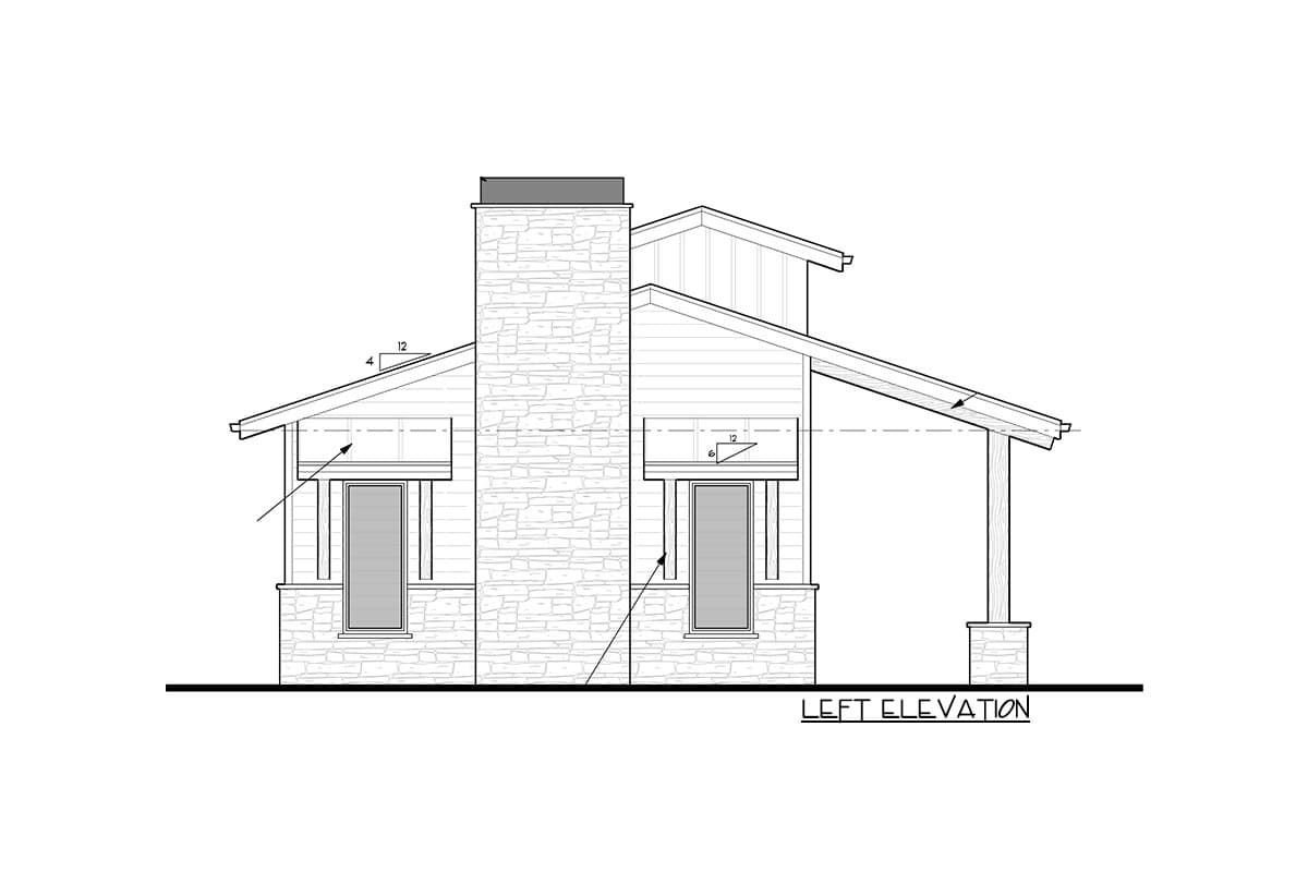 Plan 95213RW: 612 Square Foot Pool House Plan with Clerestory Windows - Image #5 - Craftsman, Rustic, Traditional