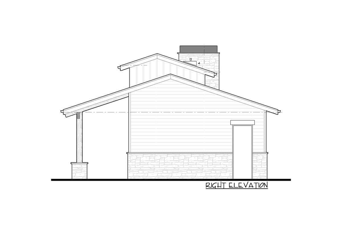 Plan 95213RW: 612 Square Foot Pool House Plan with Clerestory Windows - Image #7 - Craftsman, Rustic, Traditional