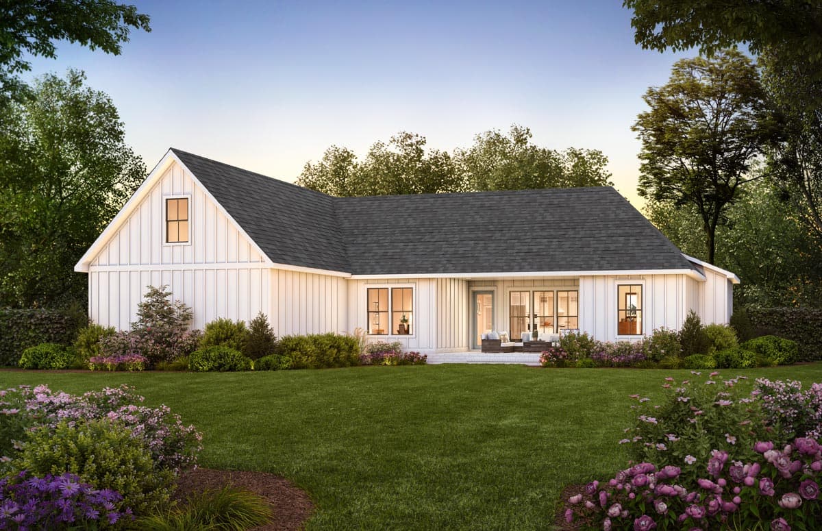 Plan 56537SM: 2000 Square Foot Country Craftsman House Plan with 3-Beds and Bonus Room - Image #4 - Country, Craftsman, Modern Farmhouse, New American, Ranch