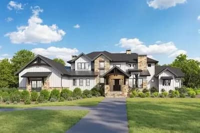 2-Story Mountain Craftsman with Large Rear Porch and Optional Basement