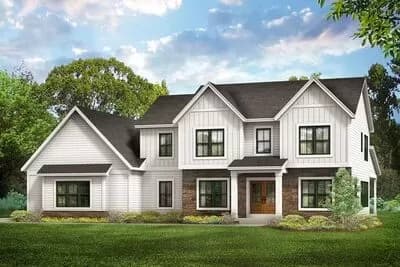 Modern Farmhouse Under 3000 Square Feet with Vaulted Great Room