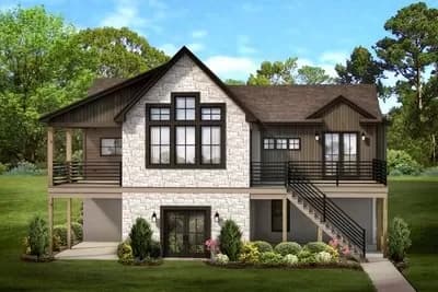 4-Bed Mountain House Plan with Spacious Deck and Finished Basement