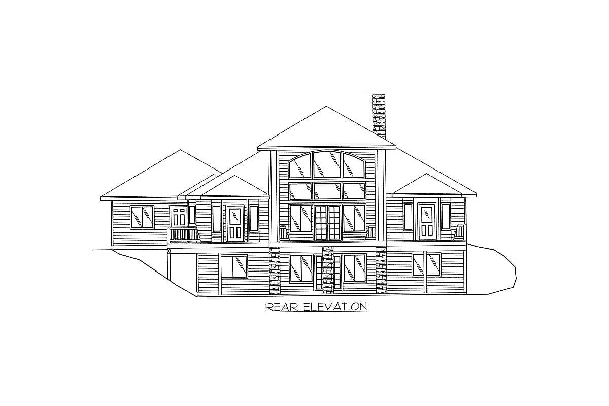 Plan 35284GH: Towering Two-Story Covered Deck - Image #4 - Contemporary