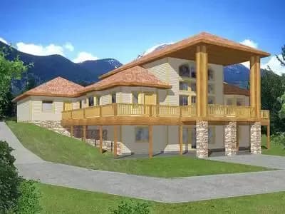 Towering Two-Story Covered Deck