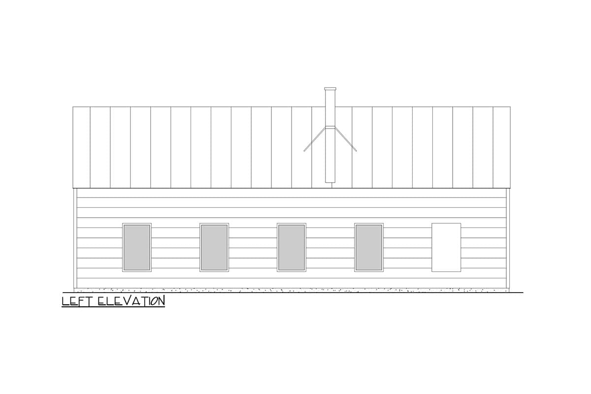Plan 550006LAN: 700 Square Foot Scandinavian-Style House Plan with 200 Square Foot Terrace - Image #4 - Contemporary, Mountain, New American, Rustic, Scandinavian, Vacation