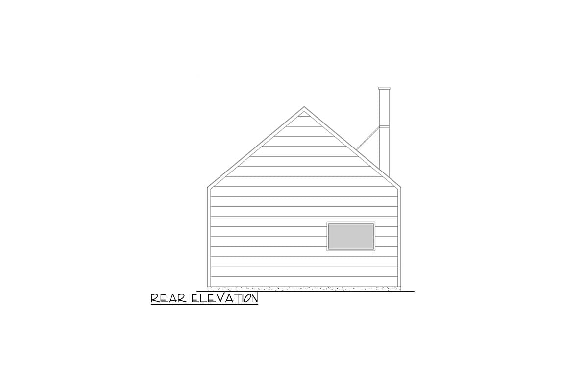 Plan 550006LAN: 700 Square Foot Scandinavian-Style House Plan with 200 Square Foot Terrace - Image #5 - Contemporary, Mountain, New American, Rustic, Scandinavian, Vacation