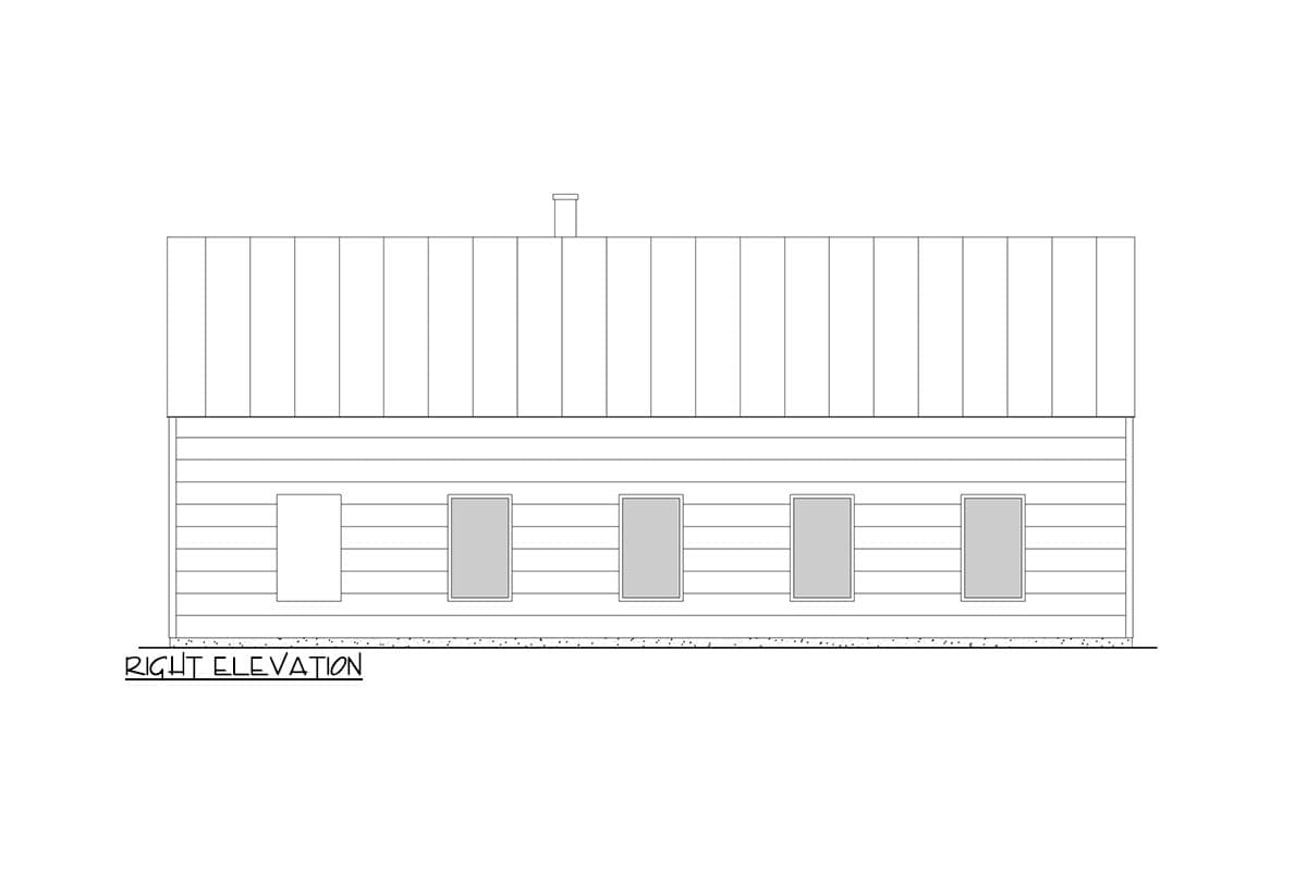 Plan 550006LAN: 700 Square Foot Scandinavian-Style House Plan with 200 Square Foot Terrace - Image #6 - Contemporary, Mountain, New American, Rustic, Scandinavian, Vacation