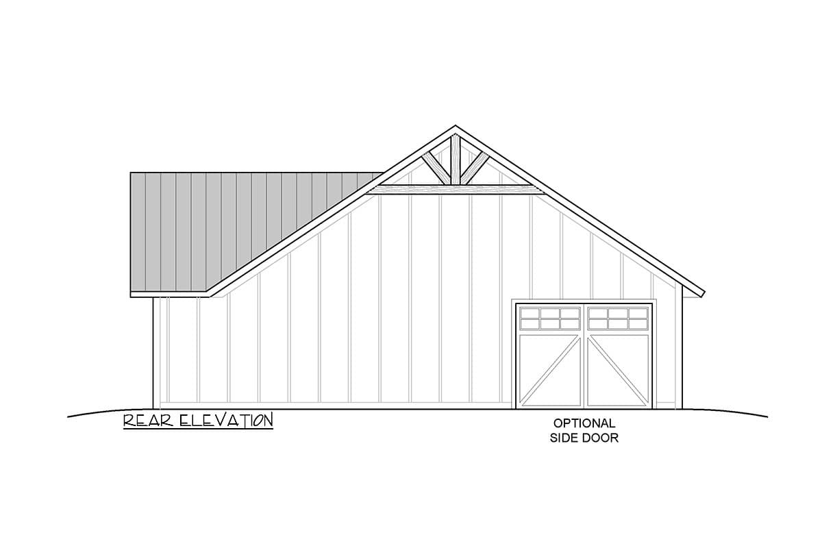 Plan 810023RBT: 1067 Square Foot Detached Garage with Front and Side Bays - Image #5 - Country, Craftsman, Traditional