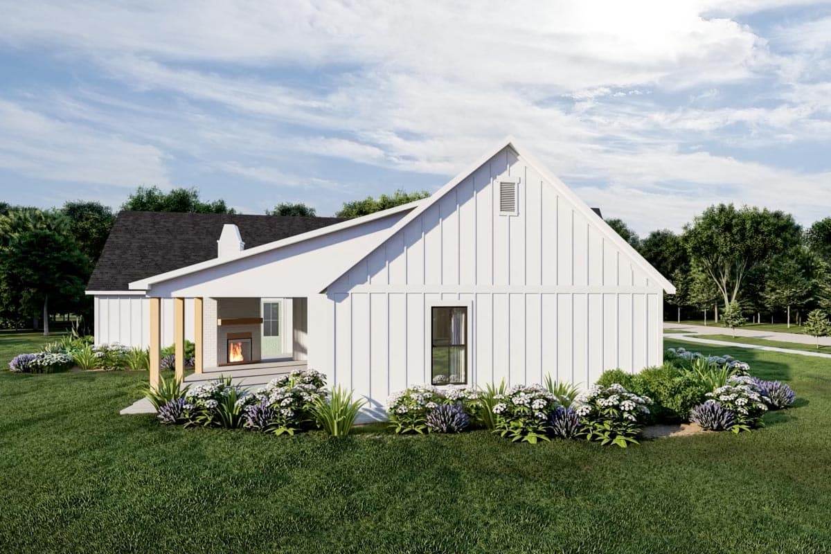 Plan 56538SM: 4-Bed Modern Farmhouse Plan with Outdoor Kitchen Under 2400 Square Feet - Image #7 - Country, Farmhouse, Modern Farmhouse, Ranch, Traditional