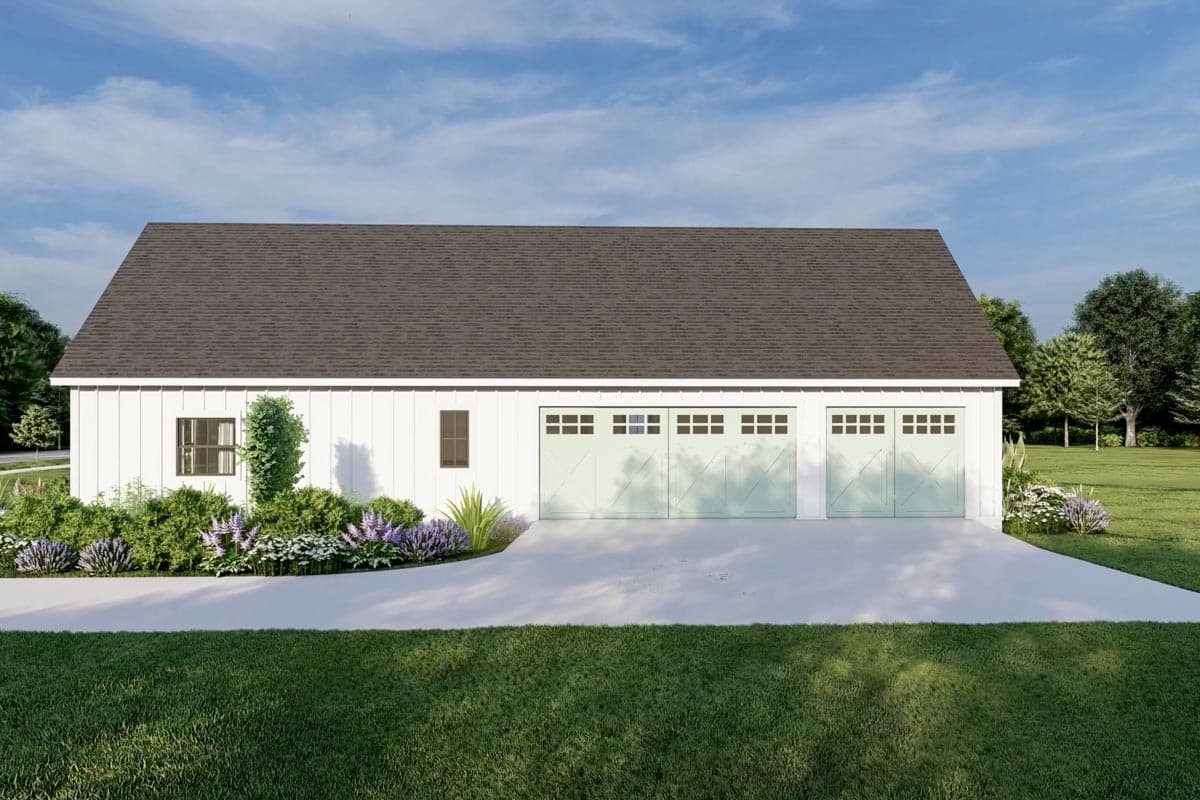 Plan 56538SM: 4-Bed Modern Farmhouse Plan with Outdoor Kitchen Under 2400 Square Feet - Image #10 - Country, Farmhouse, Modern Farmhouse, Ranch, Traditional