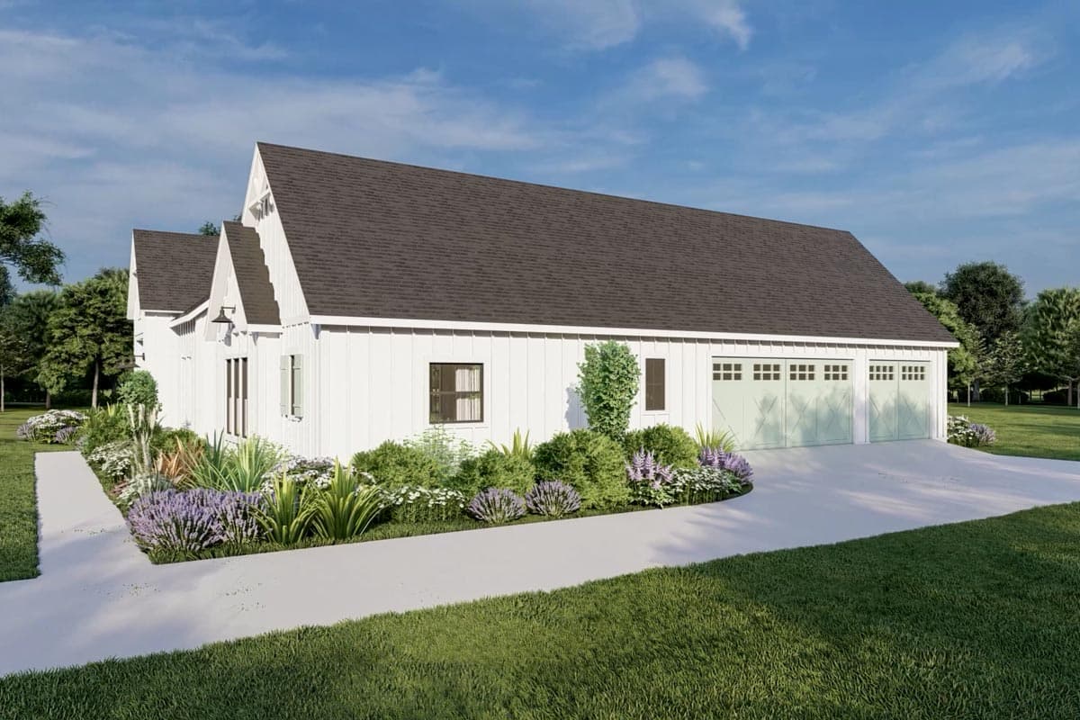Plan 56538SM: 4-Bed Modern Farmhouse Plan with Outdoor Kitchen Under 2400 Square Feet - Image #11 - Country, Farmhouse, Modern Farmhouse, Ranch, Traditional