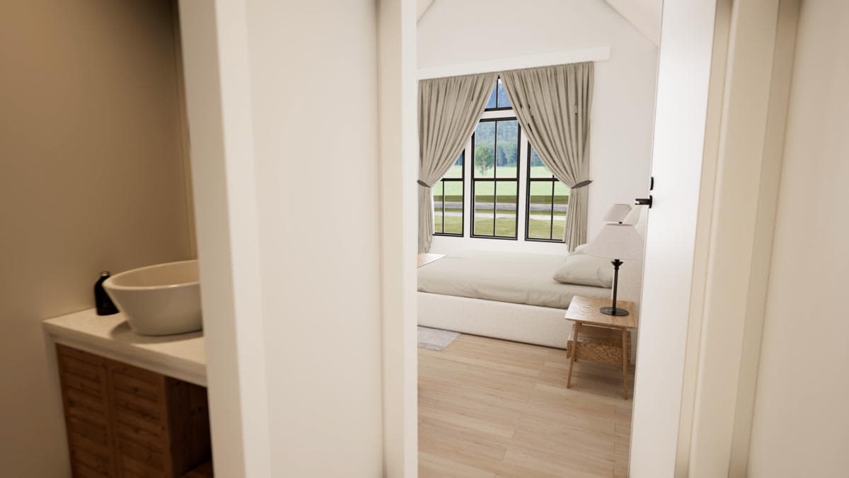 Plan 56538SM: 4-Bed Modern Farmhouse Plan with Outdoor Kitchen Under 2400 Square Feet - Image #24 - Country, Farmhouse, Modern Farmhouse, Ranch, Traditional