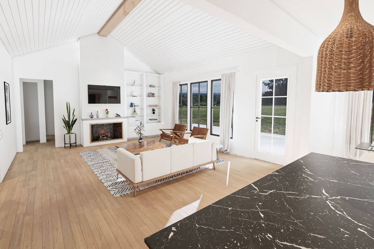 Plan 56538SM: 4-Bed Modern Farmhouse Plan with Outdoor Kitchen Under 2400 Square Feet - Virtual Tour Cover Image - Country, Farmhouse, Modern Farmhouse, Ranch, Traditional