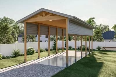 RV Carport with 15-Foot Clearance and Post-Frame Construction