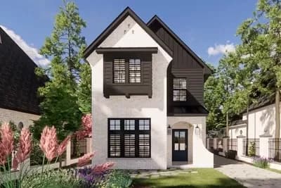 3 Bed Narrow Lot Transitional-Style House Plan Under 2000 Square Feet